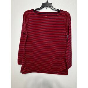 VINEYARD VINES Red and Navy Sankaty Top Size S